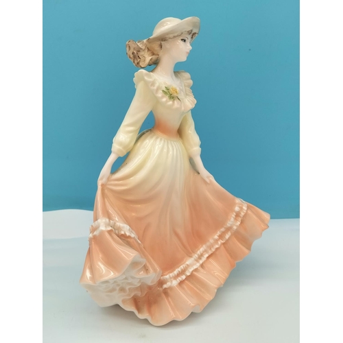 341 - Coalport Country Seasons Spring 23cm Lady Figurine 'Samantha'.