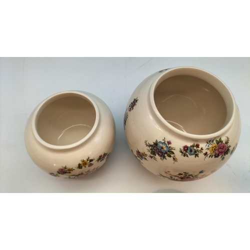 360 - Collection of Graduated Sadler Pottery Ginger/Spice Jars (3 Sets of 2) with Floral Decoration. Talle... 