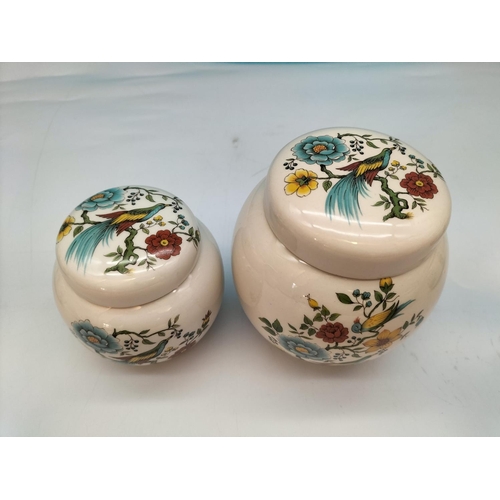 360 - Collection of Graduated Sadler Pottery Ginger/Spice Jars (3 Sets of 2) with Floral Decoration. Talle... 