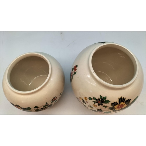 360 - Collection of Graduated Sadler Pottery Ginger/Spice Jars (3 Sets of 2) with Floral Decoration. Talle... 