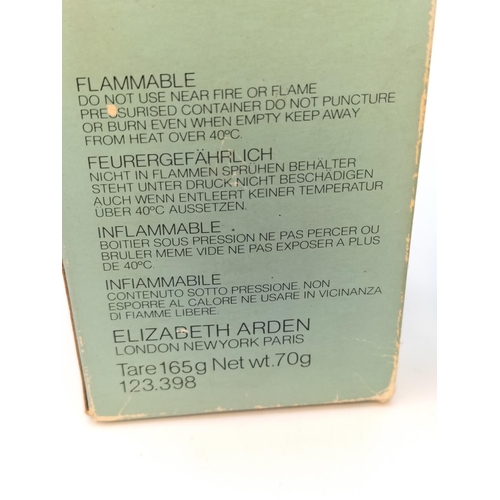 385 - Boxed Vintage Elizabeth Arden 'Blue Grass' 70g Eau de Parfum. (85% Full).