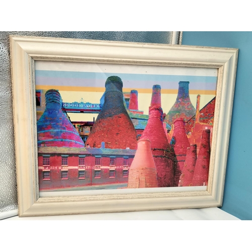 406 - 4 x Pop Art Style 'Staffordshire Bottle Kiln Ovens' Prints. 48cm x 38cm.