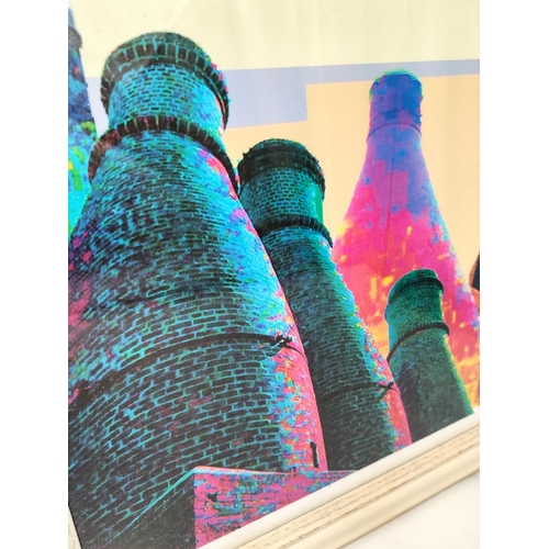 406 - 4 x Pop Art Style 'Staffordshire Bottle Kiln Ovens' Prints. 48cm x 38cm.