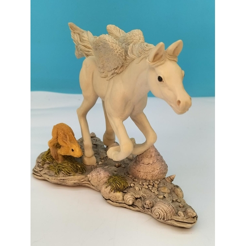 431 - Royal Doulton Fables Figure Winged Horses (2) 'Fleetness' and 'Fascination'. Largest 13cm High, 14cm... 