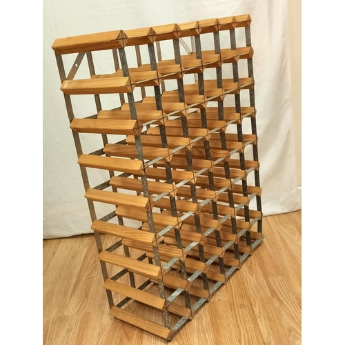 455 - Large 54 Wine Bottle Rack/Holder. 80cm High, 62cm x 23cm. Collection Only.