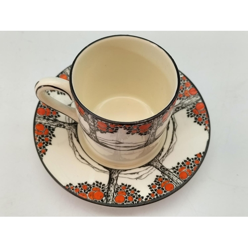 5 - Crown Ducal 'Orange Tree' 17 Piece Coffee Set to include Coffee Cans and Saucers (7), 18cm Coffee Po... 