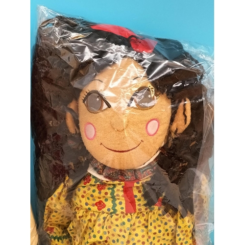 63 - Large 67cm Rosie and Jim Rag Dolls.