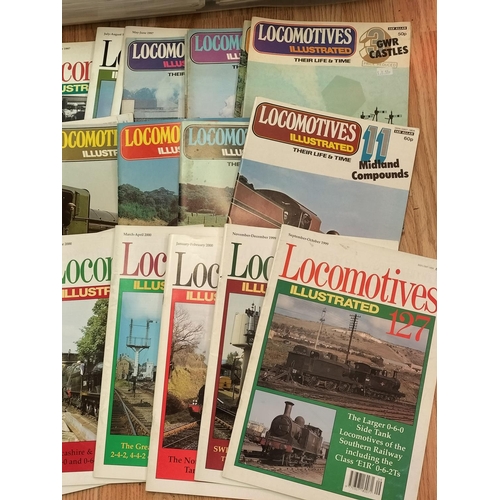 67 - Large Collection of 'Locomotives Illustrated' Magazines 1980's - 1990's.