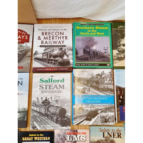 68 - Collection of Railway Related Reference Books (18) to include Salute to the Great Western, LMS and L... 