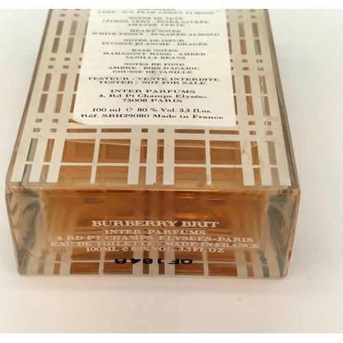 69 - Burberry 'Brit' for Her 100ml (Approx 80% Full) Eau de Toilette Parfum.