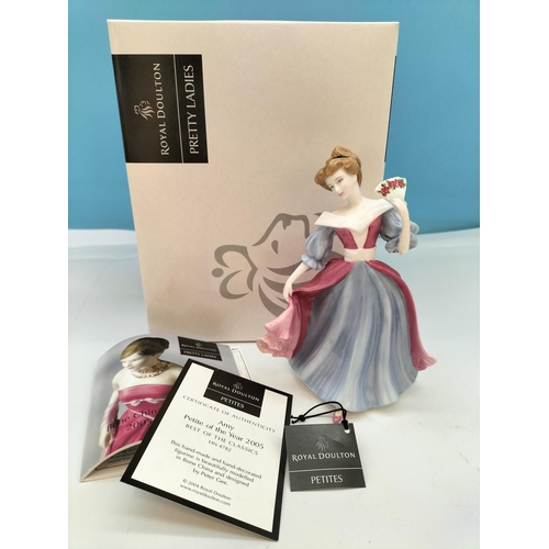 72 - Boxed Royal Doulton Pretty Ladies Petite Figure of the Year 2005 16cm Lady Figure 'Amy' HN 4782 with... 