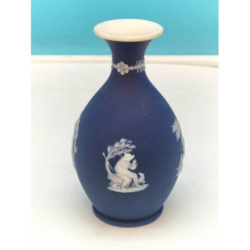 146 - Collection of Wedgwood Jasper Items (5) plus Adams Jasper (1) to include Vases, Tobacco Jar, etc. Ta... 