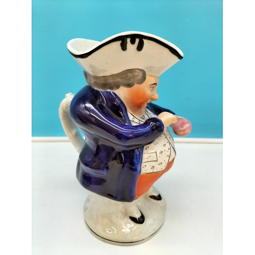 185 - Antique Toby Jugs 'The Snuff Taker' (2). One by Alertons Pottery and the Other Unmarked. Both Early ... 