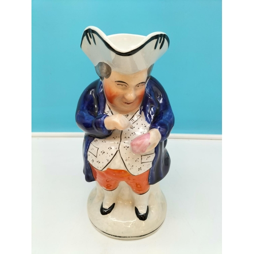 185 - Antique Toby Jugs 'The Snuff Taker' (2). One by Alertons Pottery and the Other Unmarked. Both Early ... 