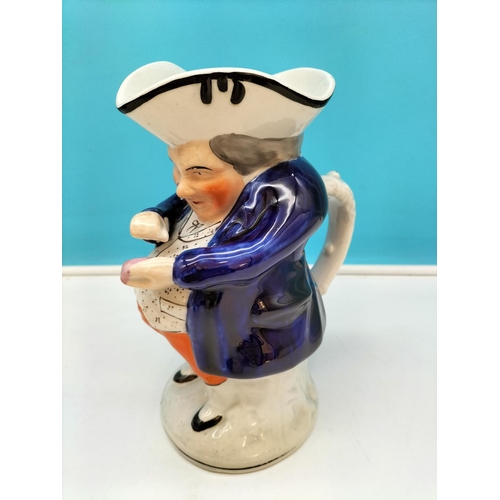 185 - Antique Toby Jugs 'The Snuff Taker' (2). One by Alertons Pottery and the Other Unmarked. Both Early ... 