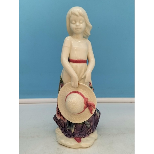 197 - Boxed Old Tupton Ware Tubelined 21cm Figure of a Girl. Model TW1258. Possible Repair, Hat Has Been R... 