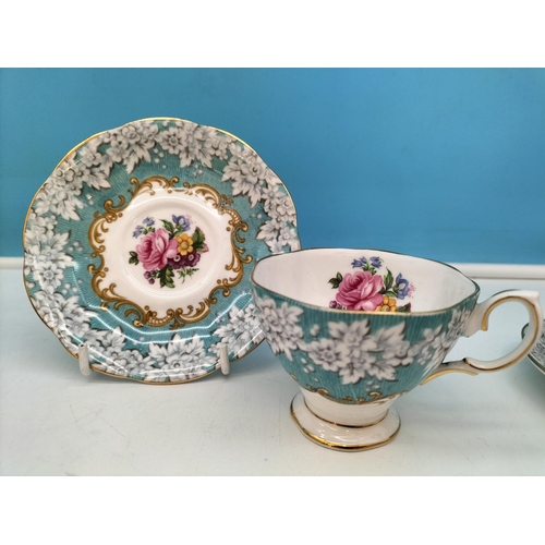 239 - Royal Albert Cups and Saucers (5) in the 'Enchantment' Pattern. First Quality.