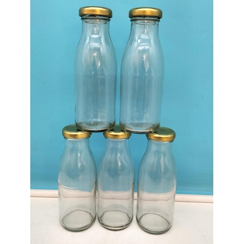 317 - Box of New 31 Clear Glass 16cm Lidded Bottles (25cl). Ideal for Up Cycle/Weddings/Decoupage/Farmers ... 