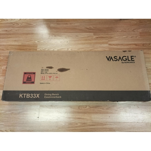 319 - Sealed in Box Vasagle Set of 2 Benches with Durable Metal Frame Model Ktb33X. RRP £64. 50cm High, 10... 