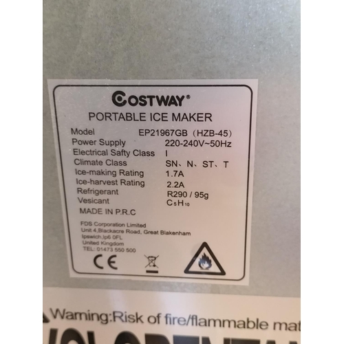 371 - Costway Industrial Ice Maker Machine Model EP21967GB, 220-240 Volt - 50HZ. Powers Up. Collection Onl... 