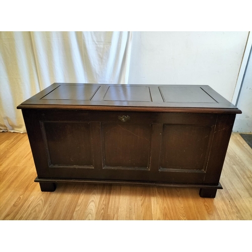 399 - Large Solid Wood Coffer/Blanket Chest. 115cm x 51cm x 61cm. Collection Only.