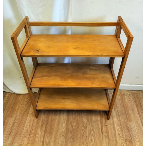 404 - Three Shelf Foldable Shelf Unit. 90cm x 70cm x 30cm. Collection Only.