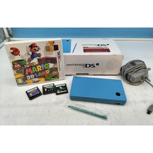 438 - Boxed Nintendo DSi Game System with 4 x Games W/O.