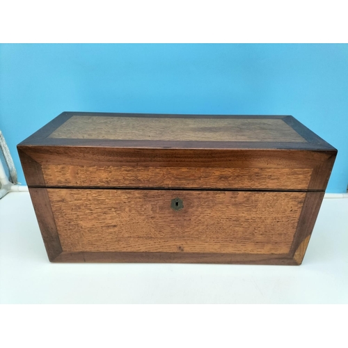 441 - Large Rectangular Wooden Box (possibly Tea Caddy) with no Inserts plus Another Box. Largest 21cm hig... 