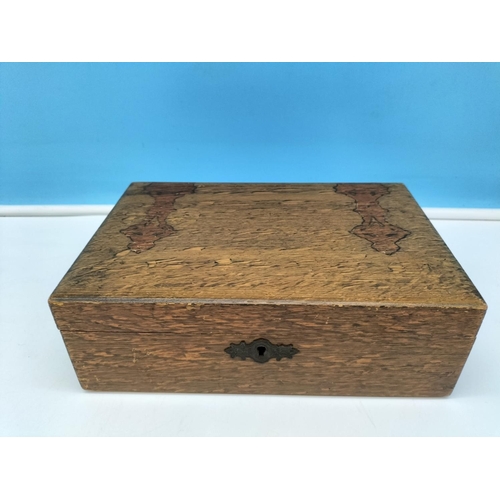 441 - Large Rectangular Wooden Box (possibly Tea Caddy) with no Inserts plus Another Box. Largest 21cm hig... 