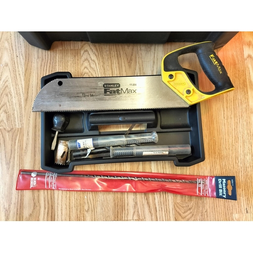 447 - Stanley Toolbox with Contents to include Hammers, Chisels, Saw, Mole Grips, etc.