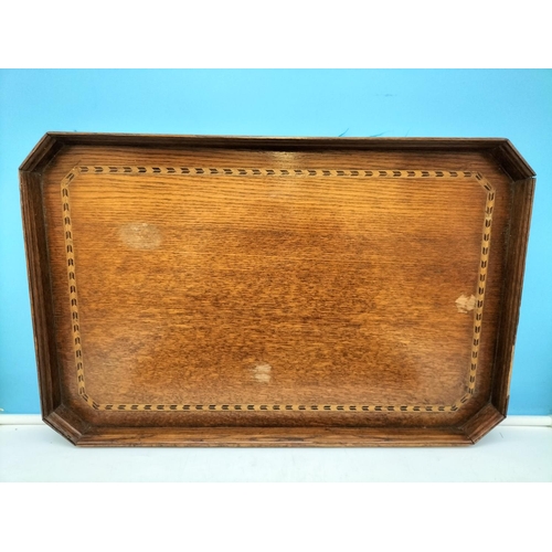 60 - Wooden Trays (3). Largest 58cm x 38cm x 4cm.