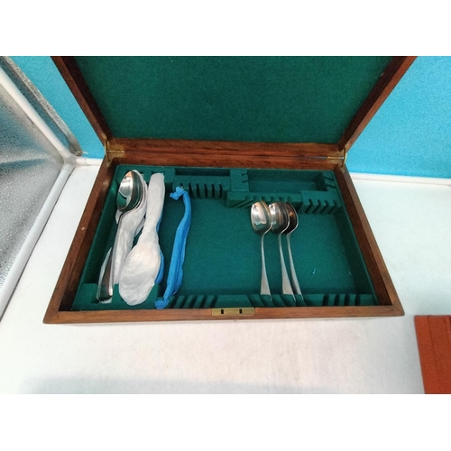 86 - Collection of Cased Vintage Cutlery plus Part Oak Cased Canteen Set.