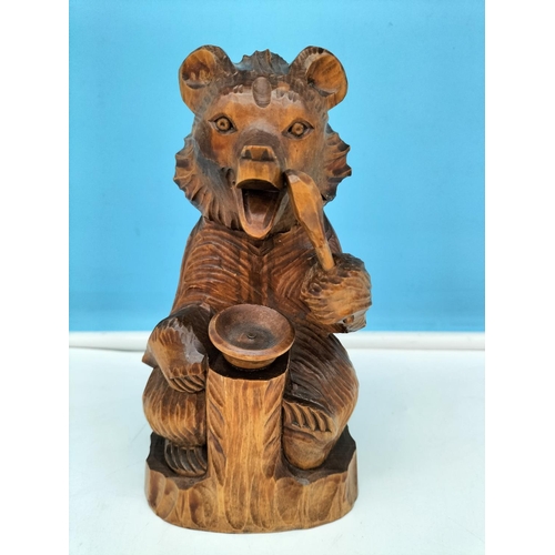 125 - 20th Century Black Forest Carved 17cm Figure of a Bear.