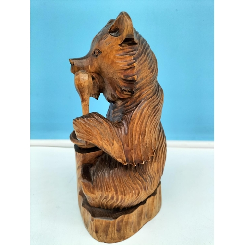 125 - 20th Century Black Forest Carved 17cm Figure of a Bear.