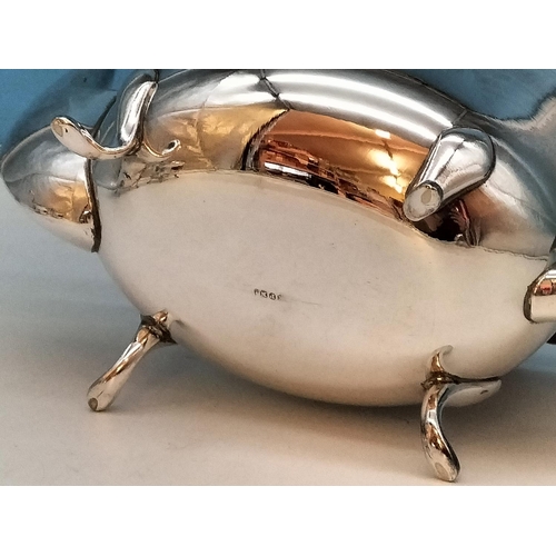 161 - Silver Plated Teapot, Sugar and Cream Jug.