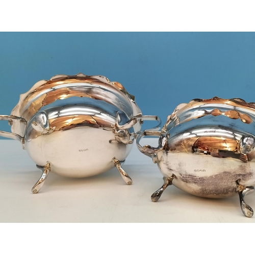 161 - Silver Plated Teapot, Sugar and Cream Jug.