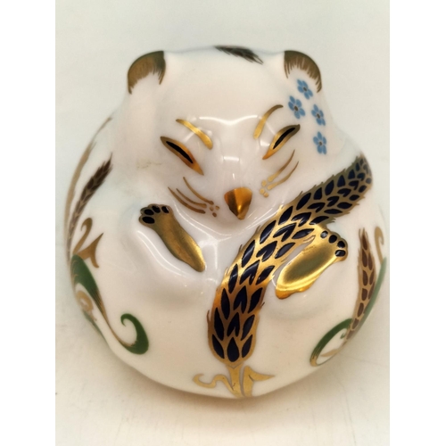 178 - Royal Crown Derby Paperweights (2), 'Poppy Mouse' and 'Harvest Mouse'. Both Silver Stoppers.