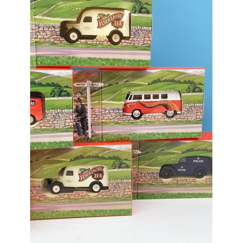 58 - Boxed LLedo 'Yorkshire Tea' and 'Heartbeat' Scale Models (6) to include Police Van, Yorkshire Tea Be... 