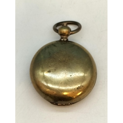 22 - Brass Sovereign Case. 3.5cm Diameter.