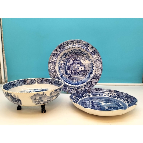 268 - Collection of Blue and White Ware to include a Banyan Tree Pattern 25cm Plate (Unmarked but Probably... 