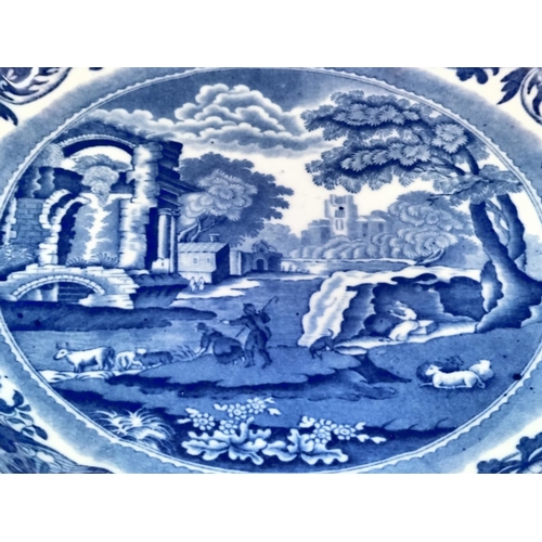 268 - Collection of Blue and White Ware to include a Banyan Tree Pattern 25cm Plate (Unmarked but Probably... 