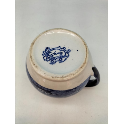 269 - A Good Collection of Blue and White Jugs to include Cauldon Ware Arcadian Chariots, H & M Co Orienta... 