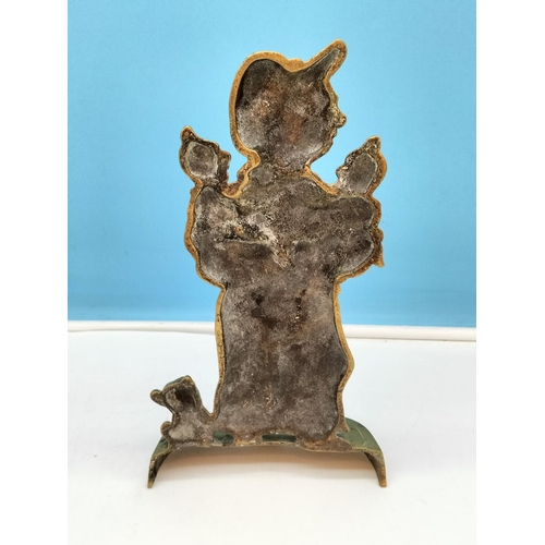 276 - Brass Fireside/Doorstop 27cm Figures (2), Mrs Sloper and Poor Pa from British Comic Strip 'Ally Slop... 