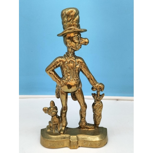 276 - Brass Fireside/Doorstop 27cm Figures (2), Mrs Sloper and Poor Pa from British Comic Strip 'Ally Slop... 