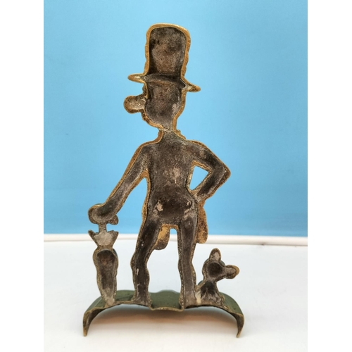 276 - Brass Fireside/Doorstop 27cm Figures (2), Mrs Sloper and Poor Pa from British Comic Strip 'Ally Slop... 