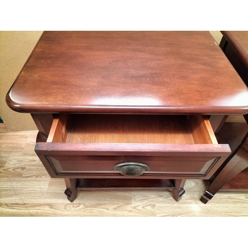 286 - Pair of Mahogany Effect Single Drawer Occasional Tables. 66cm High, 60cm Wide x 48cm Depth. Collecti... 