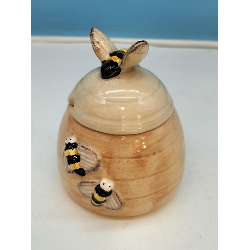 314 - Collection of Ceramic Honey Pots (6). One with Slight Hairline to Rim.