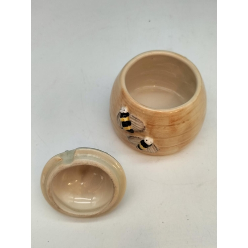 314 - Collection of Ceramic Honey Pots (6). One with Slight Hairline to Rim.