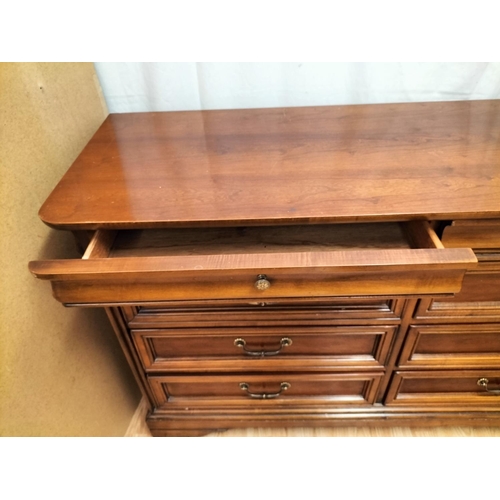 345 - Lexington Two Over Six Drawer Sideboard. 88cm High, 143cm Wide, 48cm Depth. Collection Only.