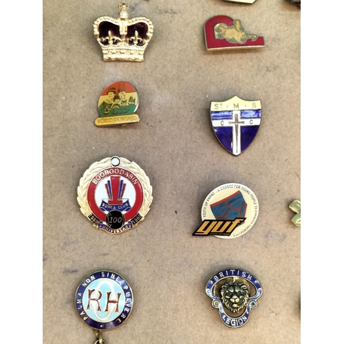 363 - Large Collection of Pin Badges to include Vintage Enamelled Examples, etc.